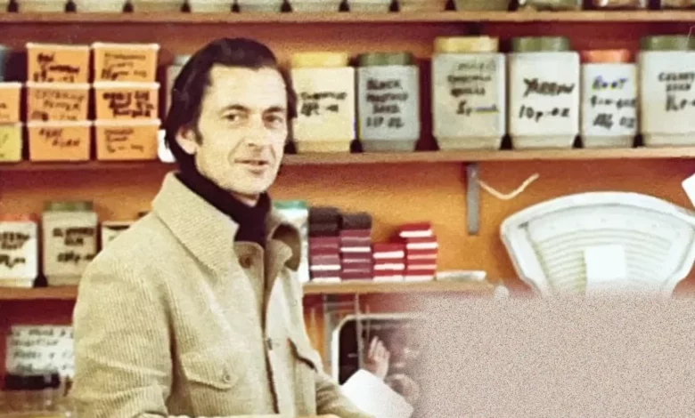 Portrait of Peter Smith, a health food pioneer, in later life.