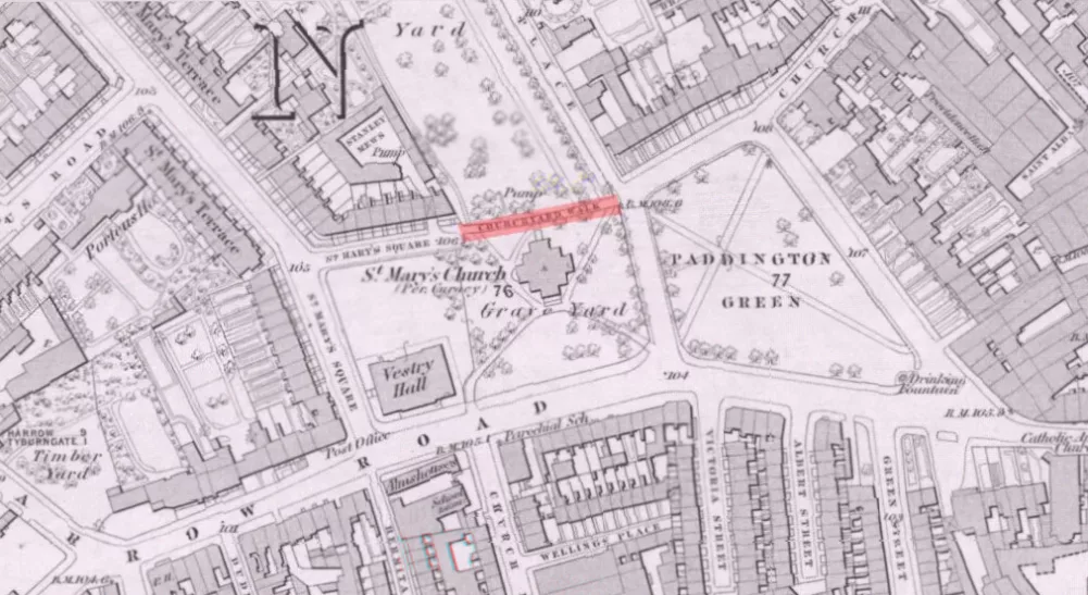 Discover the Historic Pathway of Church Yard Walk in Paddington's W2 District