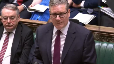 Sir Keir Starmer addressing the House of Commons from the despatch box.
