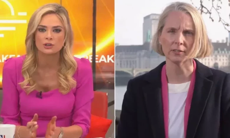 Environment Secretary Emma Reynolds speaking during a GB News interview.