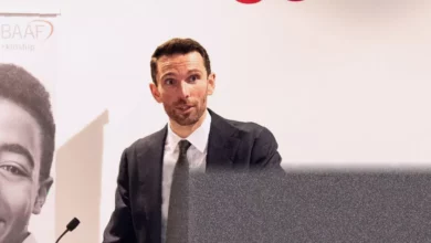 UK Prime Minister speaking at a school about online safety for children.