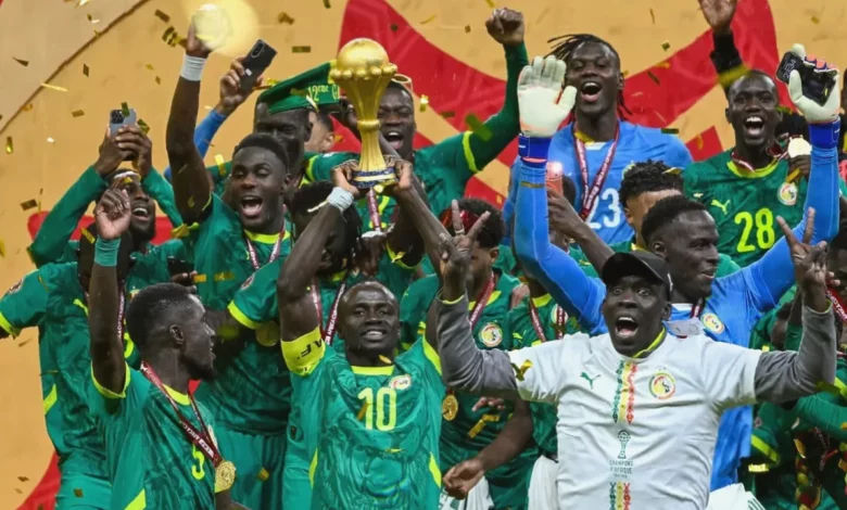 Senegal players walking off the pitch during the AFCON final protest.