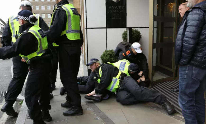 Police detain protesters at London al-Quds rally after calls for IDF's death