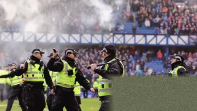 Police officers denounce conduct of Celtic and Rangers supporters at Ibrox