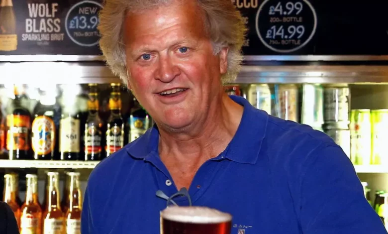 Tim Martin, founder of JD Wetherspoon, speaking at a company event.