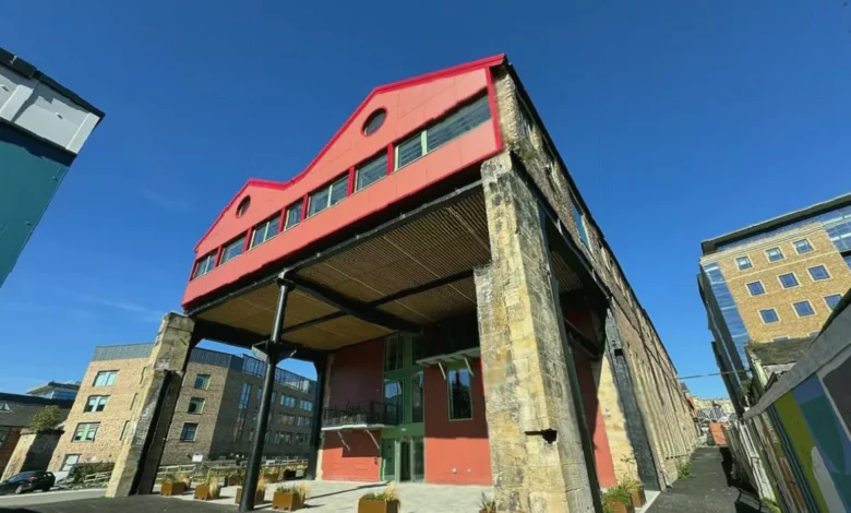 Exterior of a modern office building in Newcastle city centre.