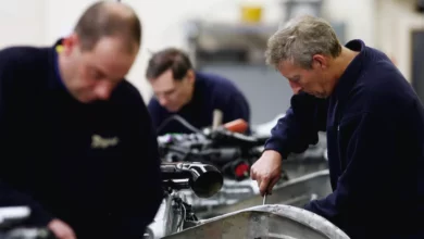 A modern UK manufacturing facility with industrial machinery in operation.