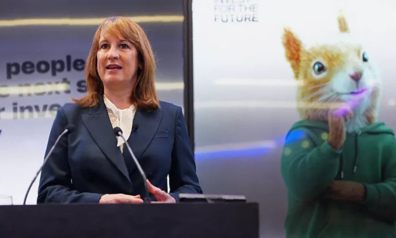 A CGI red squirrel named Savvy promoting government investment campaign