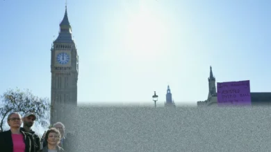 The Houses of Parliament in London during a parliamentary session