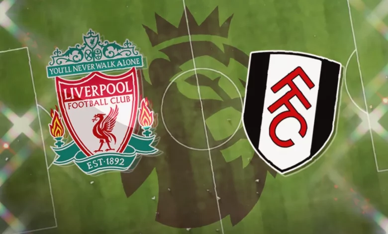 Anfield stadium under floodlights for a Premier League evening match.