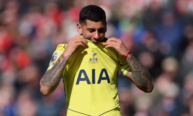 Tottenham captain receiving treatment on pitch after colliding with goalkeeper