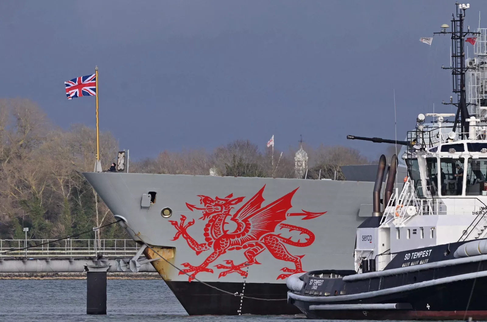 Uncrewed surface vessels and autonomous drones operating alongside Royal Navy warships at sea