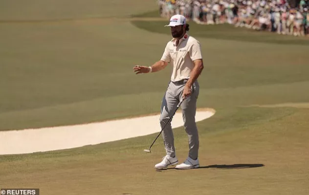 Crowded leaderboard showing multiple contenders at The Masters.