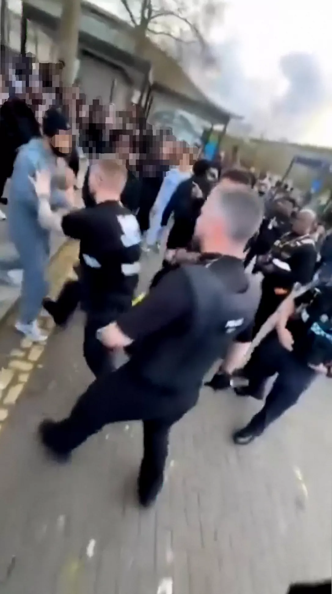 Dispersal order signage in Central Milton Keynes following public disturbance.