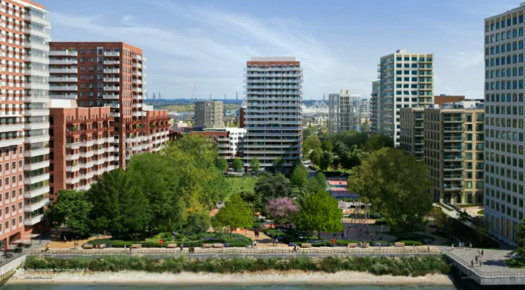 Architectural masterplan showing new streets, yards and public open spaces