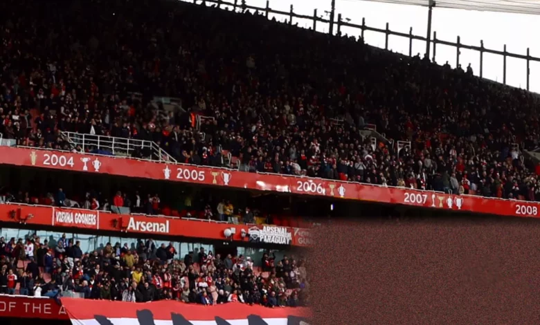 Arsenal fans filling the Emirates Stadium before a Premier League match
