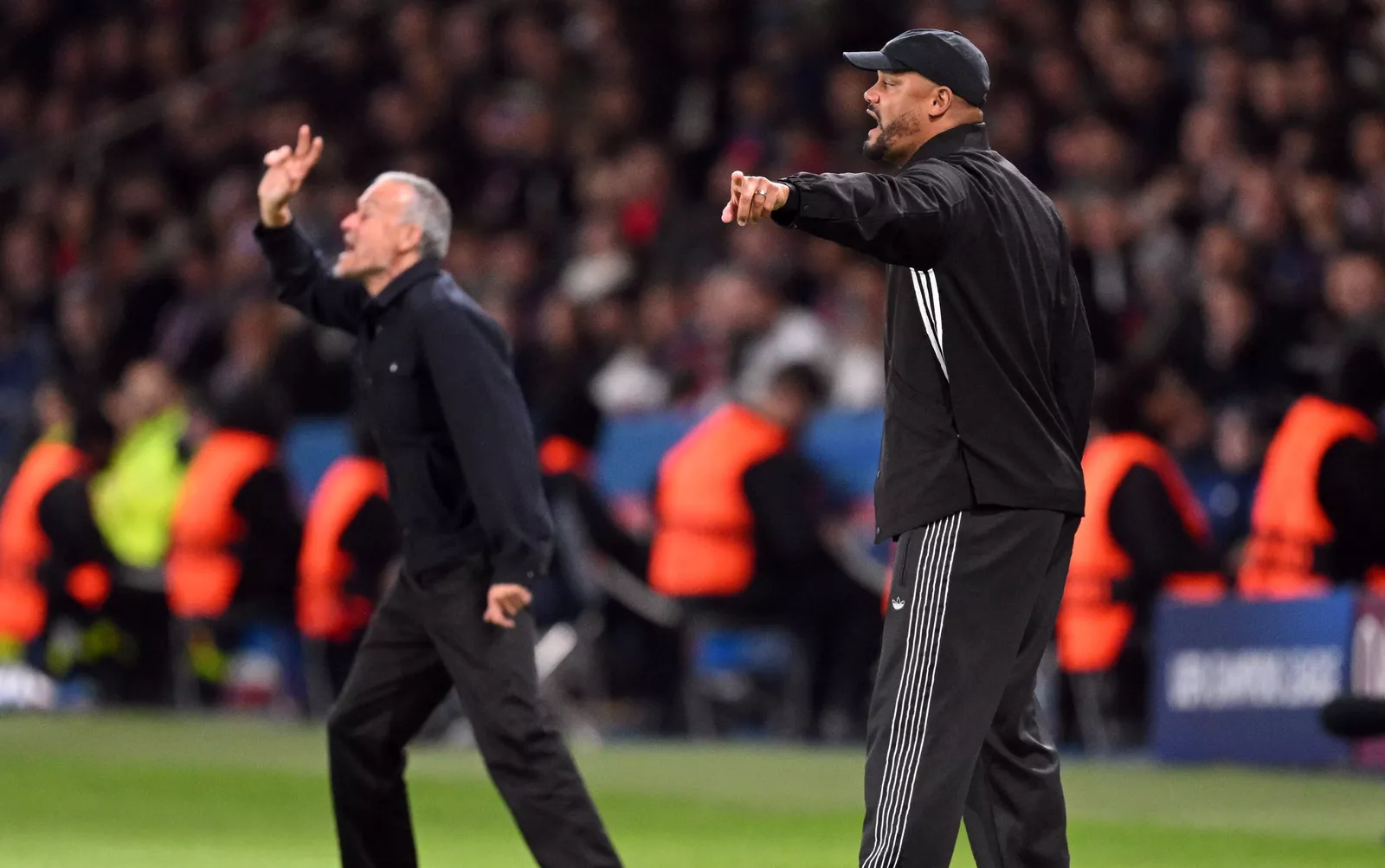 Thomas Frank on the touchline during a Premier League game at the Gtech Community Stadium.