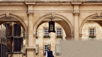 Cambridge University’s historic campus buildings under a grey winter sky