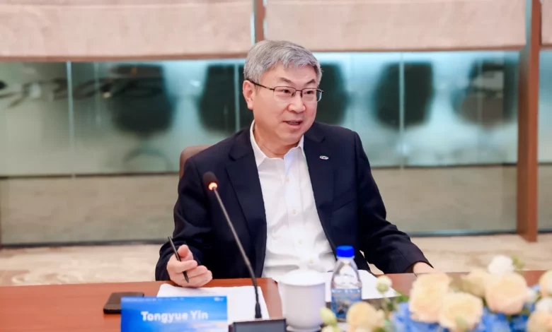 Chery chairman speaks at a business summit in Wuhu, China about UK expansion plans