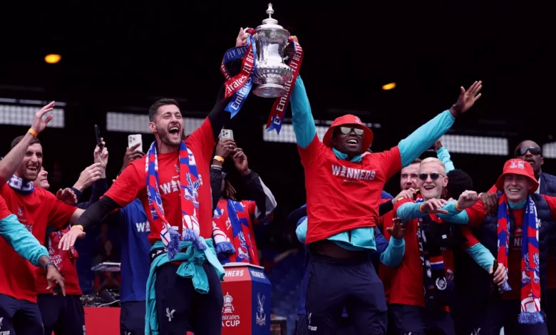 Open-top bus parade route along Whitehorse Lane near Selhurst Park
