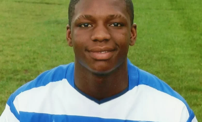 School entrance where a 15-year-old footballer was fatally stabbed while intervening in a fight