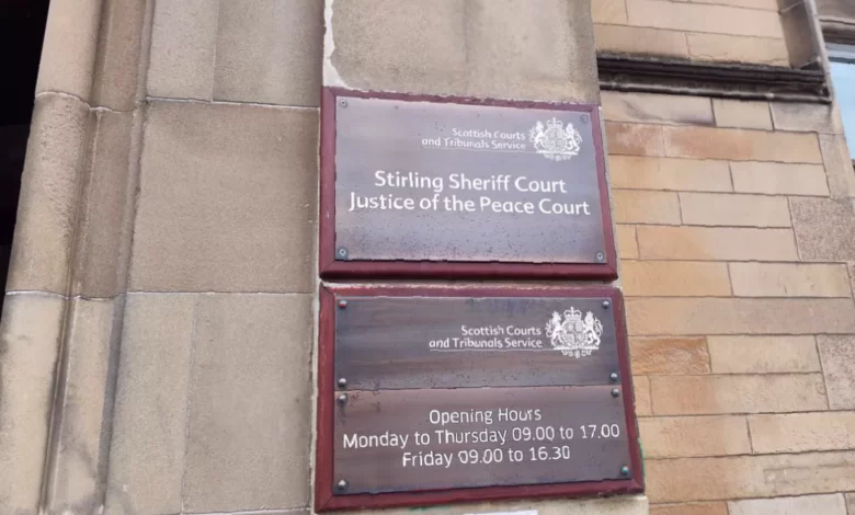 Stirling Sheriff Court building where the jury is deliberating