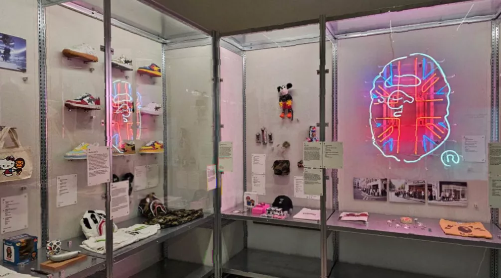 Glass tea house specially commissioned for the Nigo retrospective at London's Design Museum