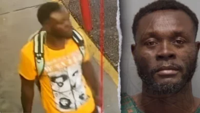 Surveillance footage shows a hammer attack inside a Florida petrol station