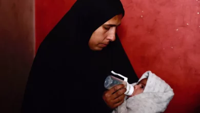 A woman gives birth in a horse-drawn cart in Khan Younis after being refused an ambulance