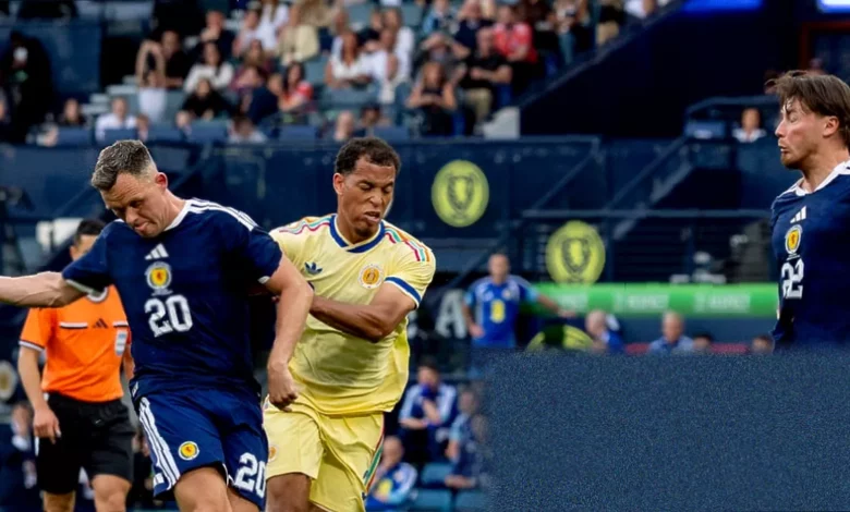 Hampden Park pitch during Scotland's friendly match against Curaçao