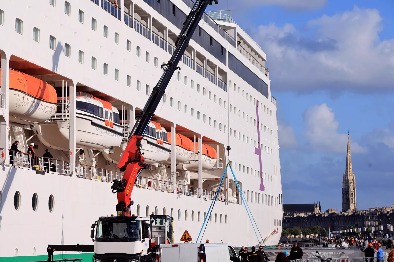 Passengers waiting on deck as French authorities lift quarantine order