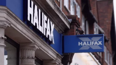 Exterior of a Halifax bank branch on a UK high street