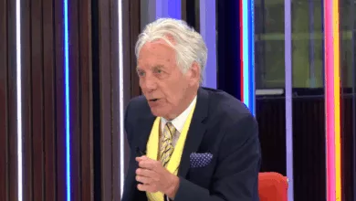 Fashion designer Jeff Banks speaking in a circulated online video about UK economic policy