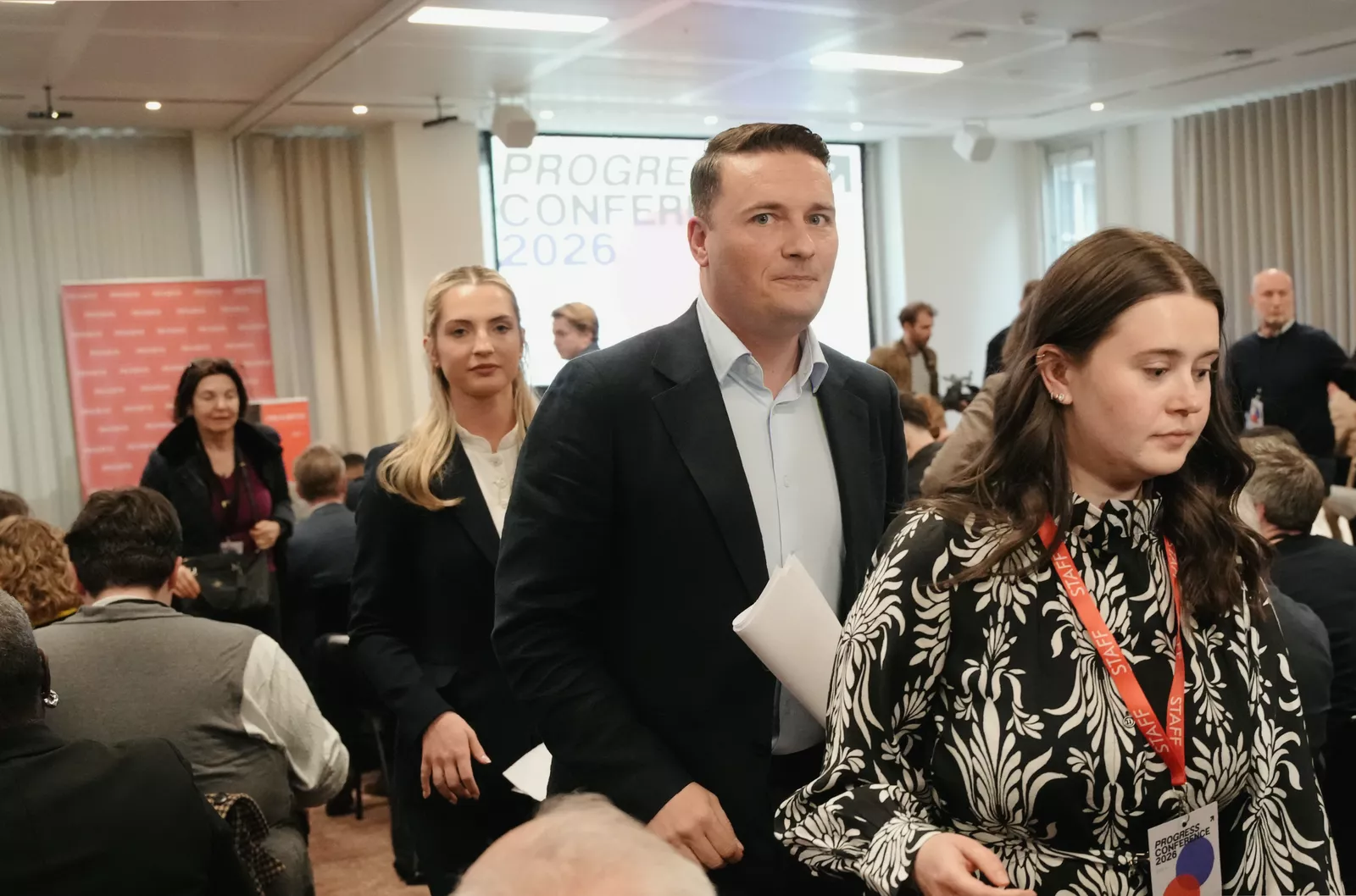 Crowd gathered at a Labour Party rally following the local election defeats