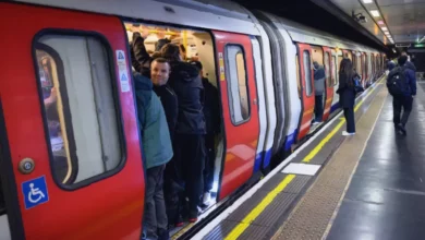London Underground platform with passengers waiting during strike disruption