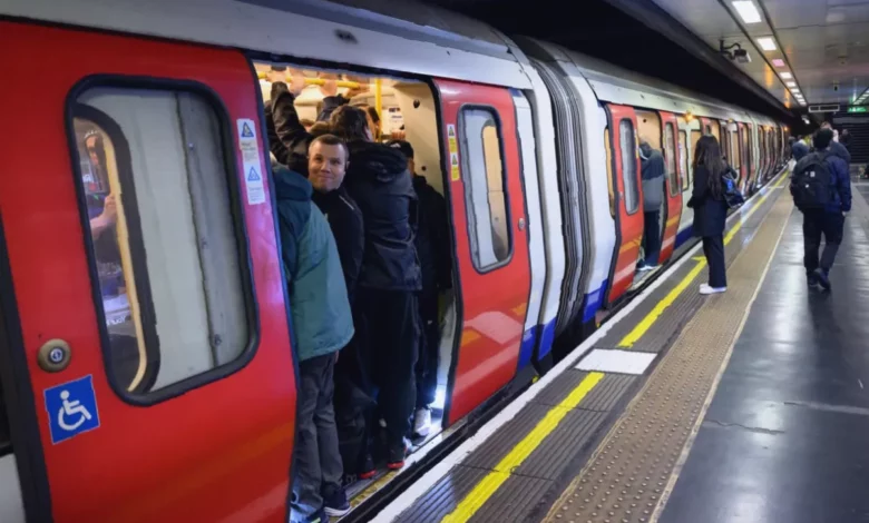 London Underground platform with passengers waiting during strike disruption