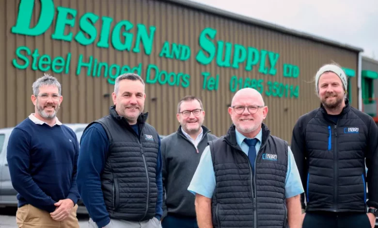 Industrial steel door manufacturing facility on Pant Industrial Estate in Merthyr Tydfil