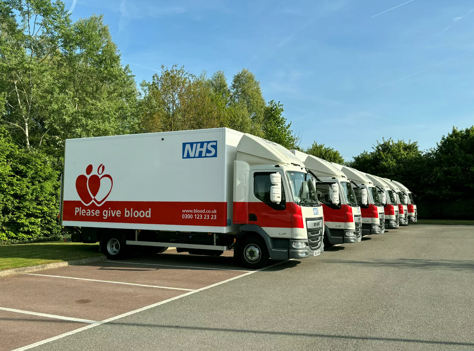 Blood donation centre with donation beds and medical equipment