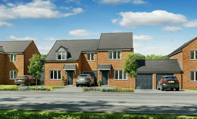 Construction site with rising material costs impacting UK housebuilding