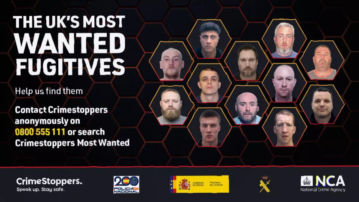 National Crime Agency officers collaborating with Spanish police in an operation against British fugitives
