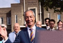 Reform UK leader’s empty podium at a cancelled Sunderland rally