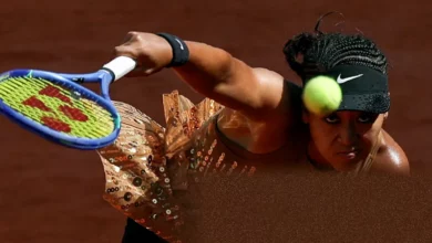 Crowds gather on Court Suzanne-Lenglen for Naomi Osaka’s third-round match at Roland Garros
