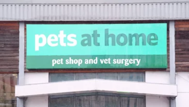 New CEO James Bailey at Pets at Home store entrance