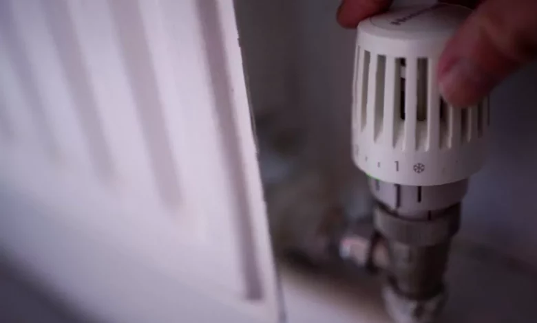 A householder in Scotland looking at a high energy bill against a backdrop of rural housing