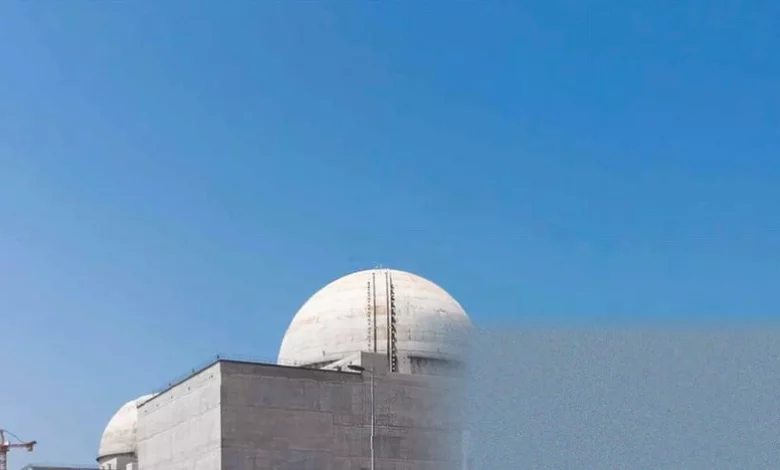 Smoke rising near the Barakah nuclear plant in the Al Dhafra region of Abu Dhabi
