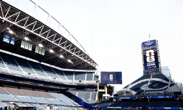 AT&T Stadium in Dallas hosting the World Cup 2026 opening match between England and Croatia