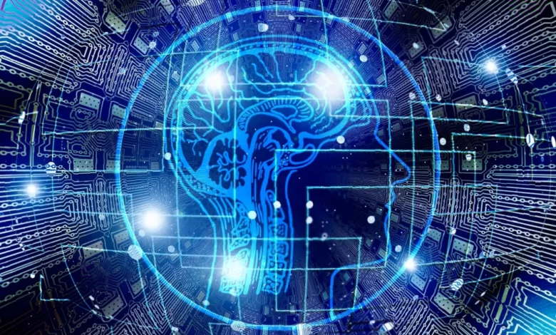 Business executive using a conversational AI interface to analyse technology spending data on a screen