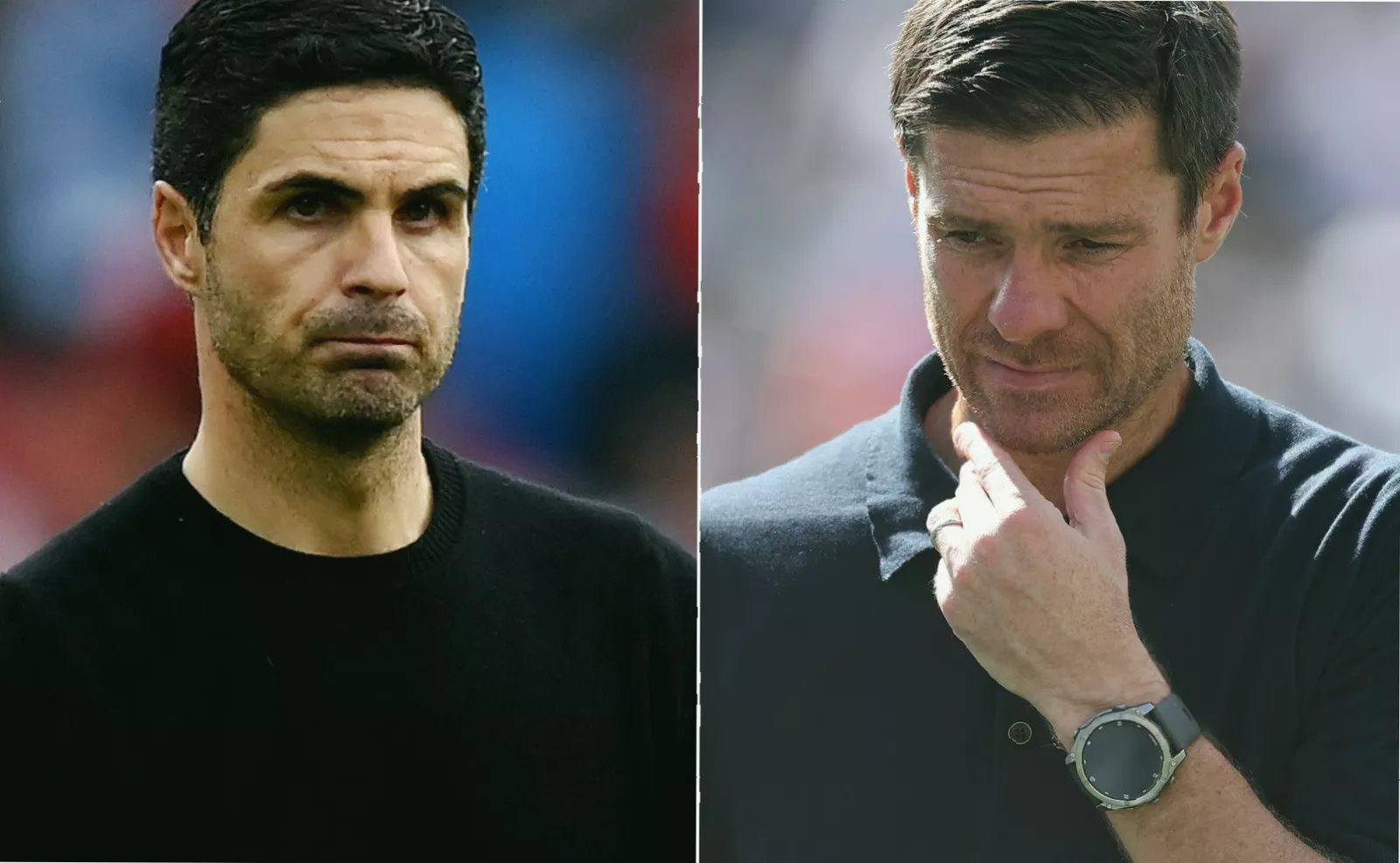 Mikel Arteta watches from the touchline during an Arsenal Premier League fixture.