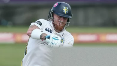Durham captain batting at Chester-le-Street on a sunny summer day