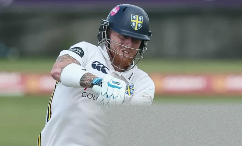 Durham captain batting at Chester-le-Street on a sunny summer day
